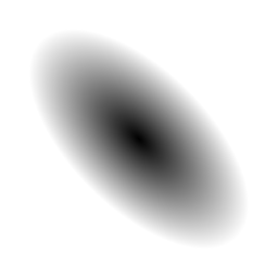 radial gradient ellipse angle 45
